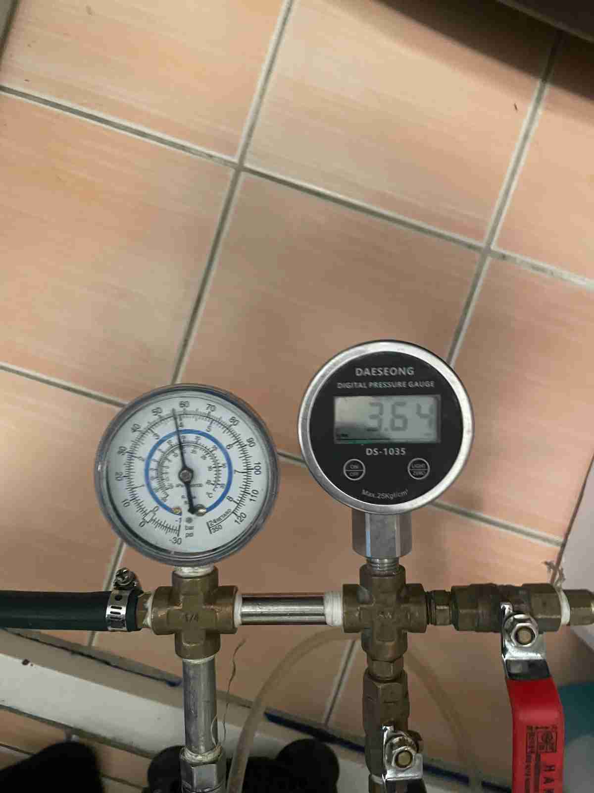 수압 게이지 테스트