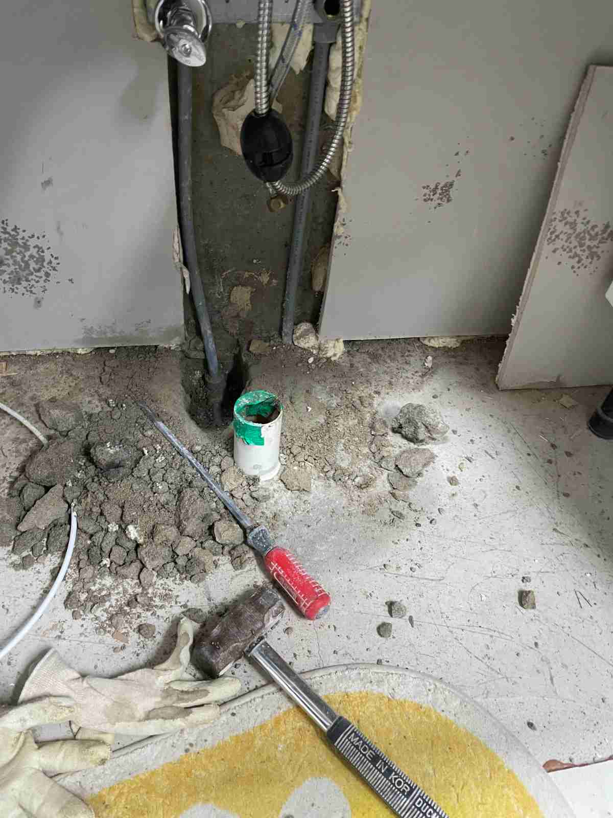 매립 배관 노출 전체 모습