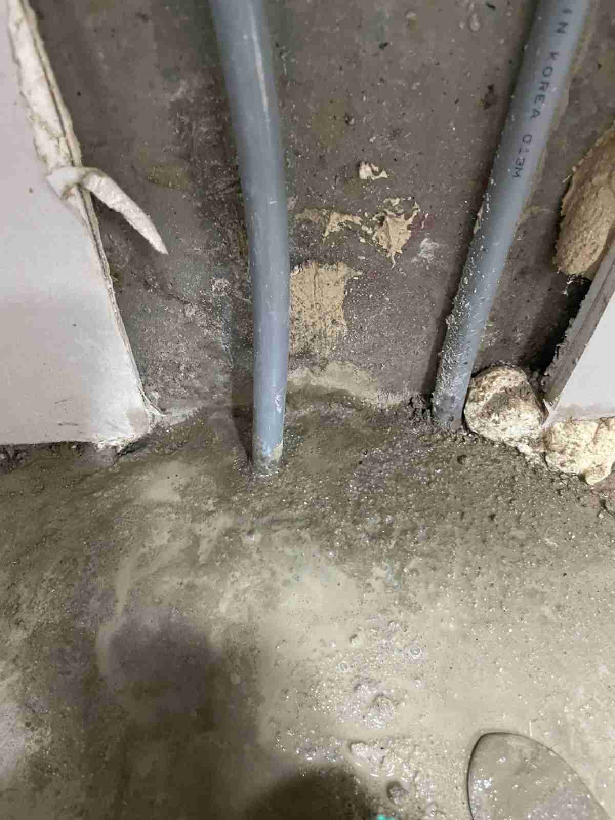 바닥 모르타르 경화 상태