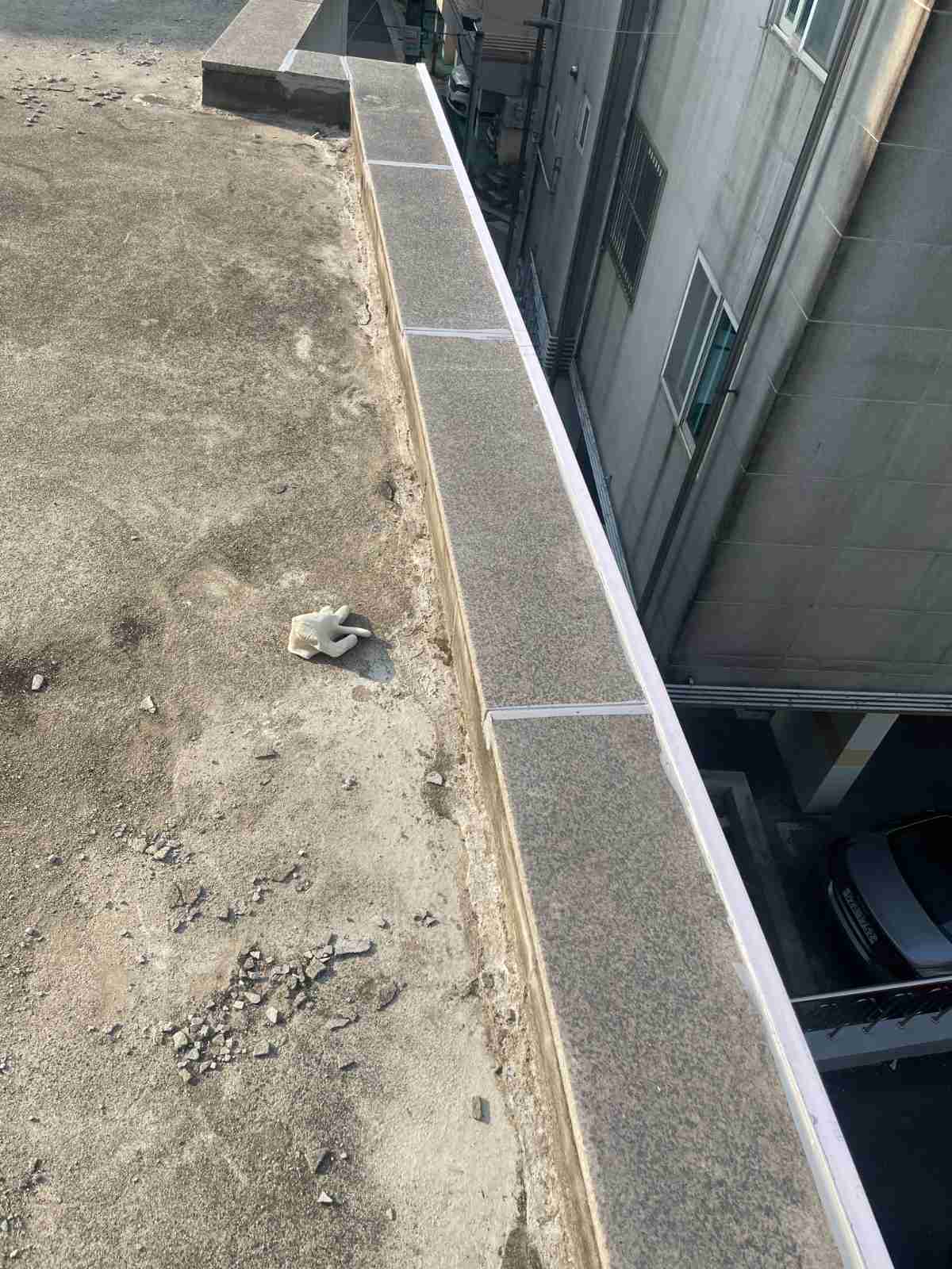 기흥구 마북동 상가 옥상 파라펫 캡스톤 이음부 실란트 노후 상태