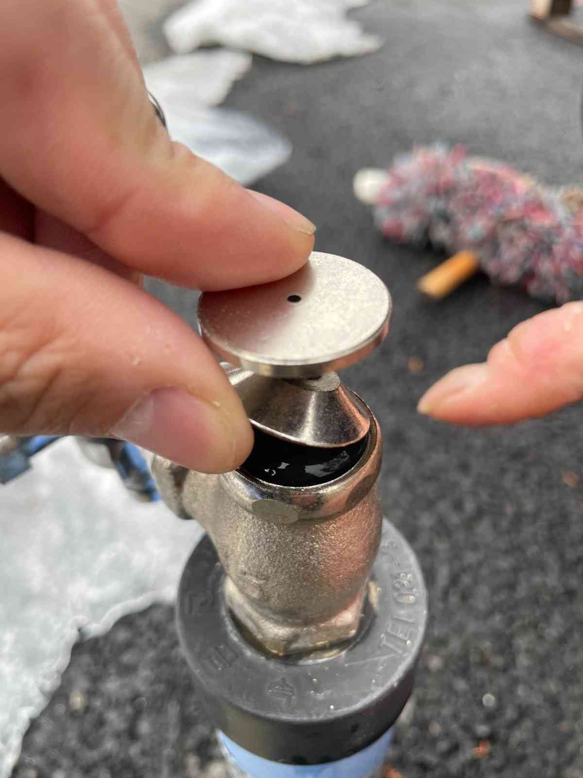 처인구 백암면 주차장 부동전 누수 현장 도착 및 상태 확인