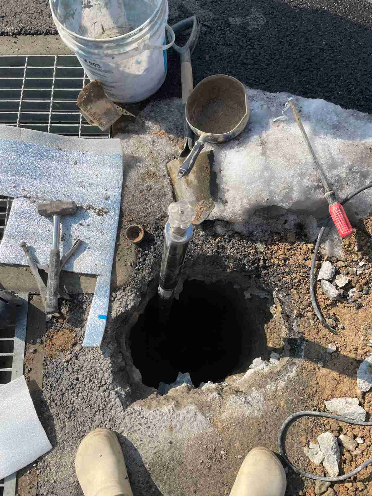 백암면 주차장 부동전 핸들 잠금 후 누수 차단 테스트