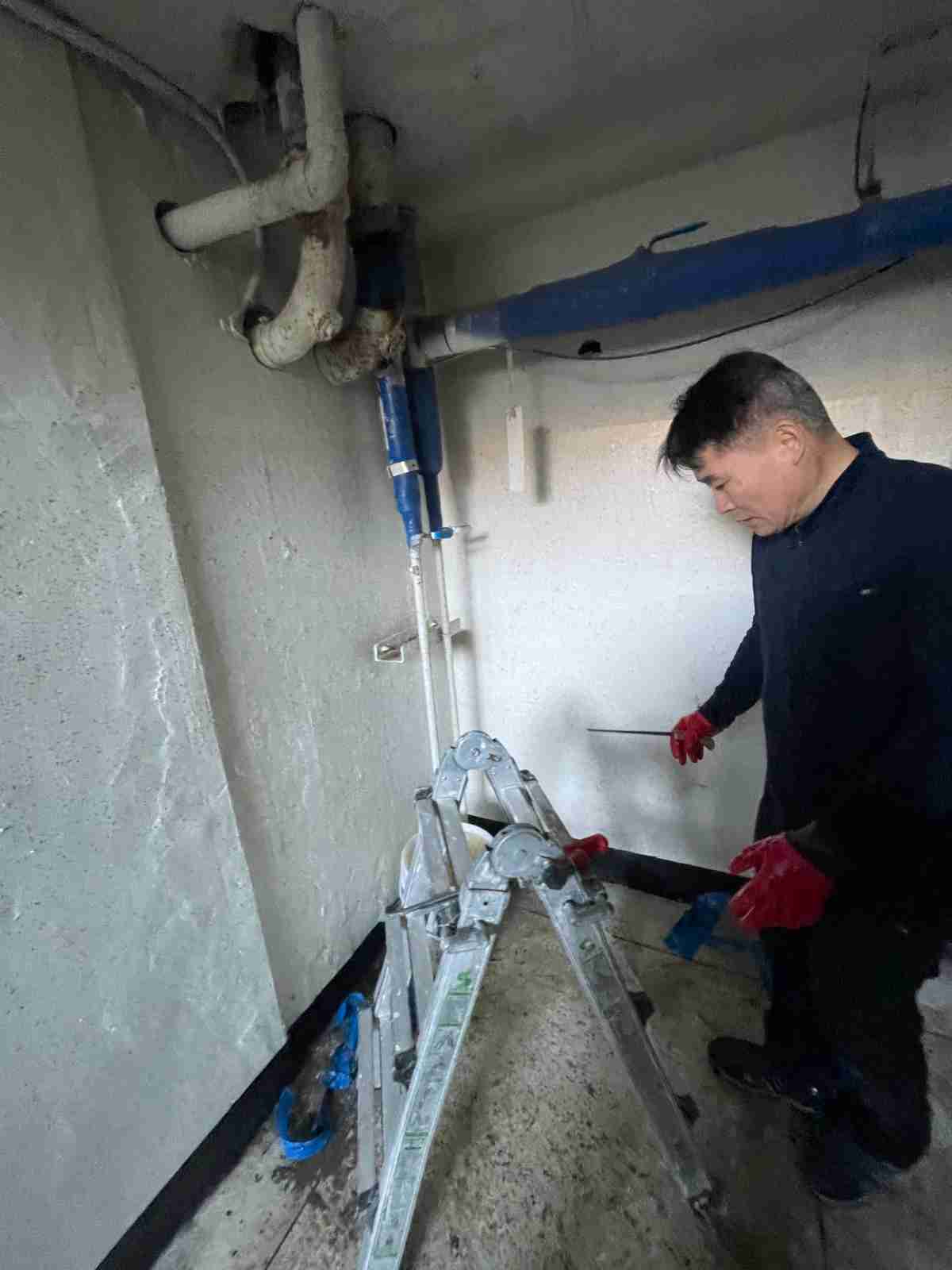 용인 삼가동 아파트 분배기 노후 피팅 크랙 확인