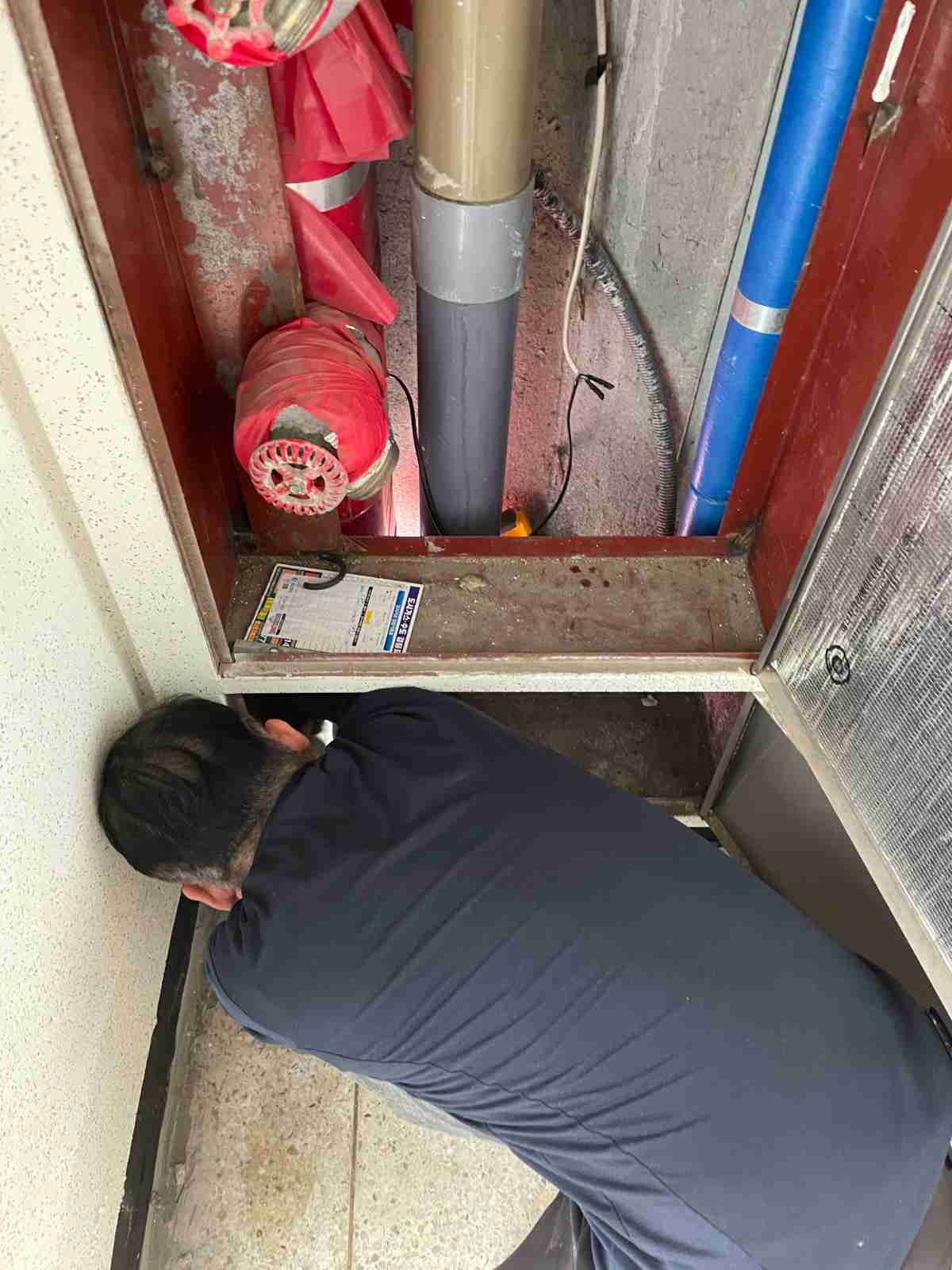 아파트 공용배관 교체 - 배관 연결부 이중 실링 기밀 체결