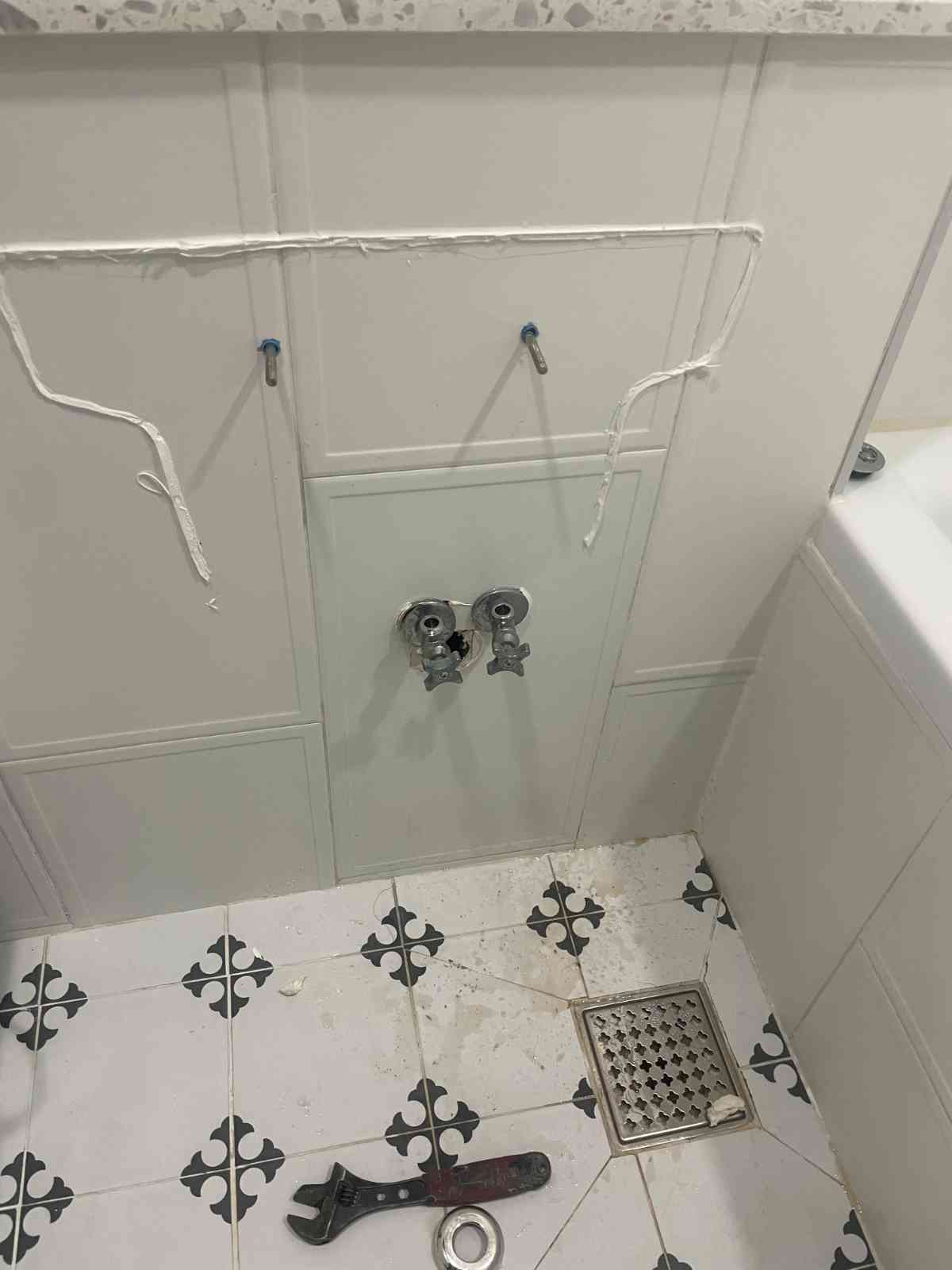 처인구 역북동 아파트 화장실 욕조 하부 배수 연결부 누수 테스트