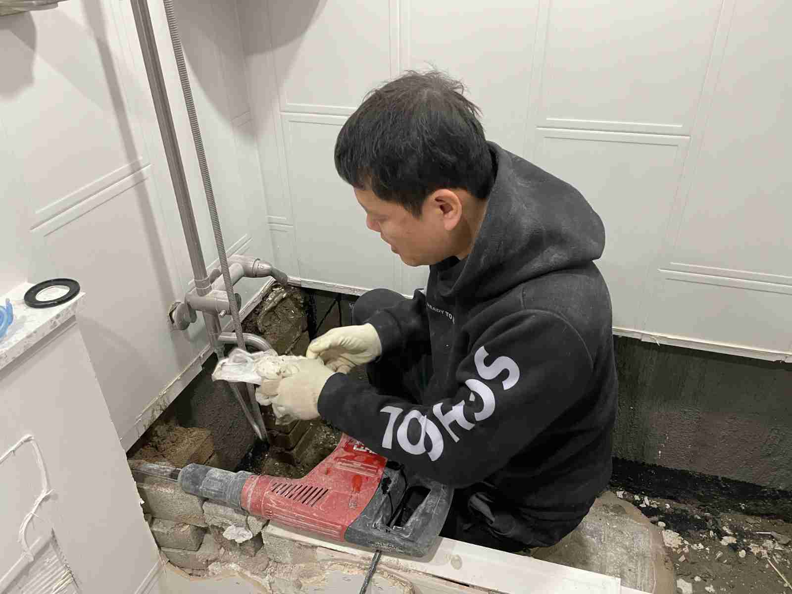 용인 처인구 역북동 보성아파트 화장실 신규 배수 배관 설치