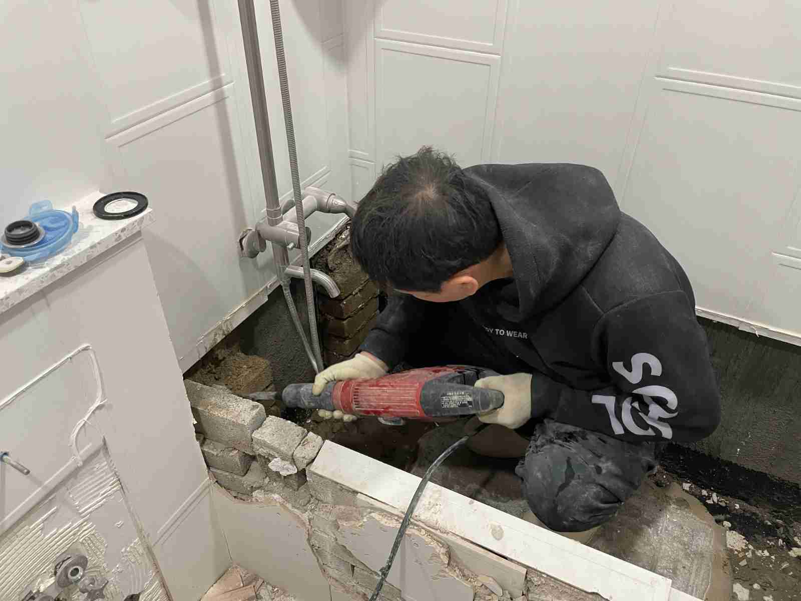 역북동 보성아파트 화장실 배관 교체 전용 접착제 시공