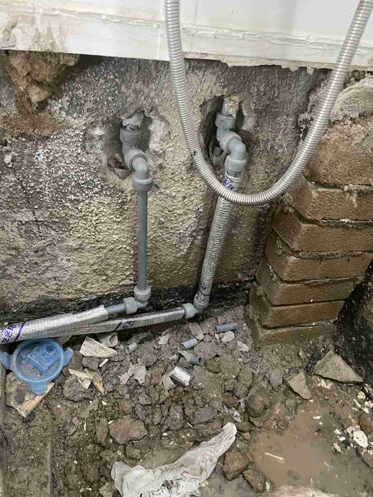 처인구 역북동 보성아파트 배관 작업 후 신규 배관 교체 완료