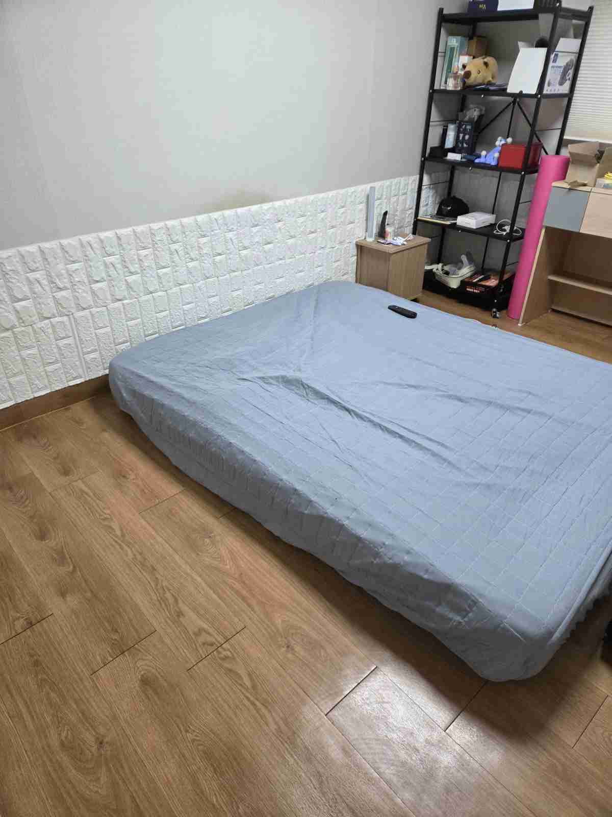 용인 처인구 침대 아래 거실 바닥 미장 레벨 복구 작업