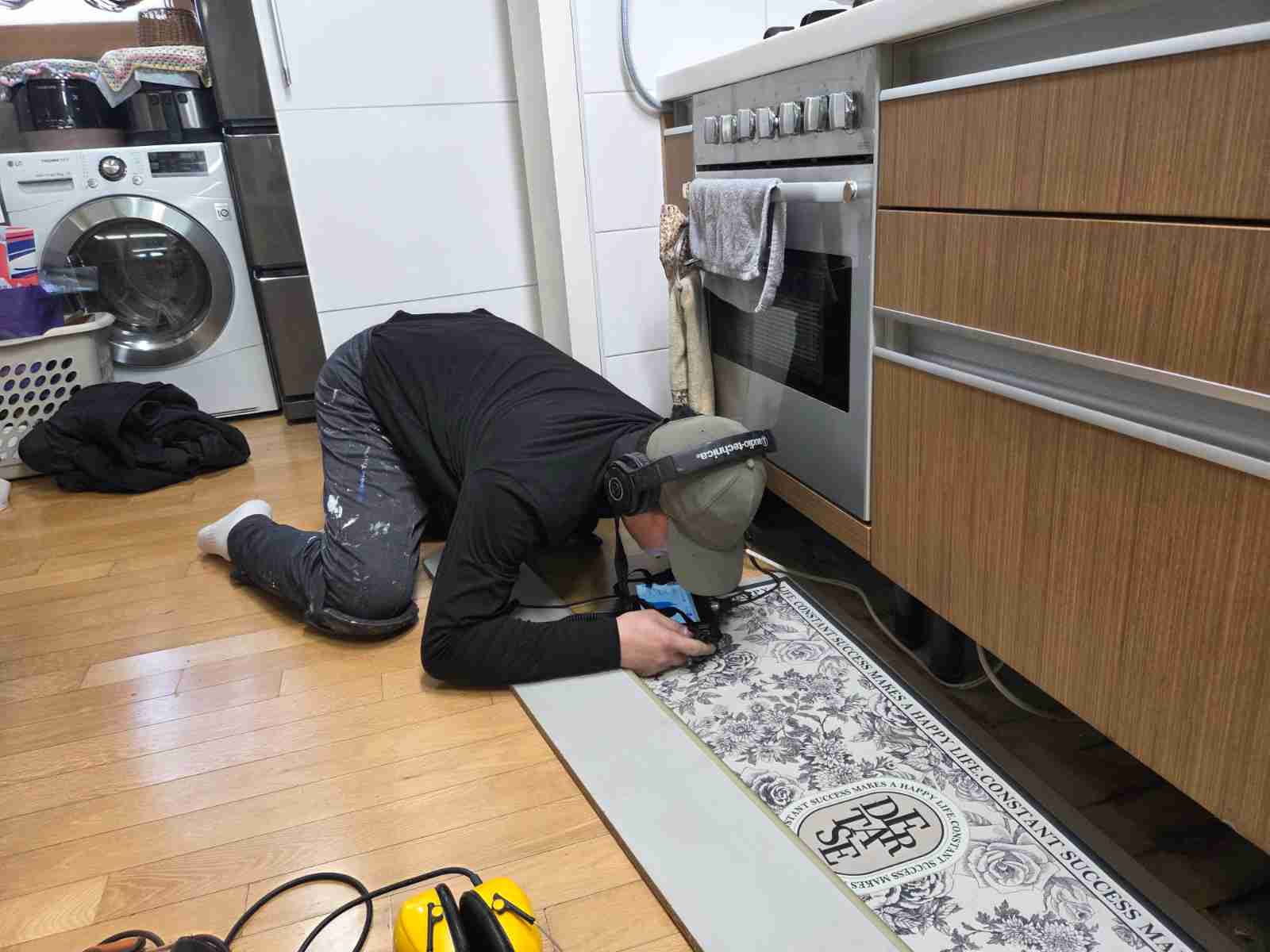 처인구 이동읍 아파트 주방 바닥 청음 장비 누수 탐지 작업
