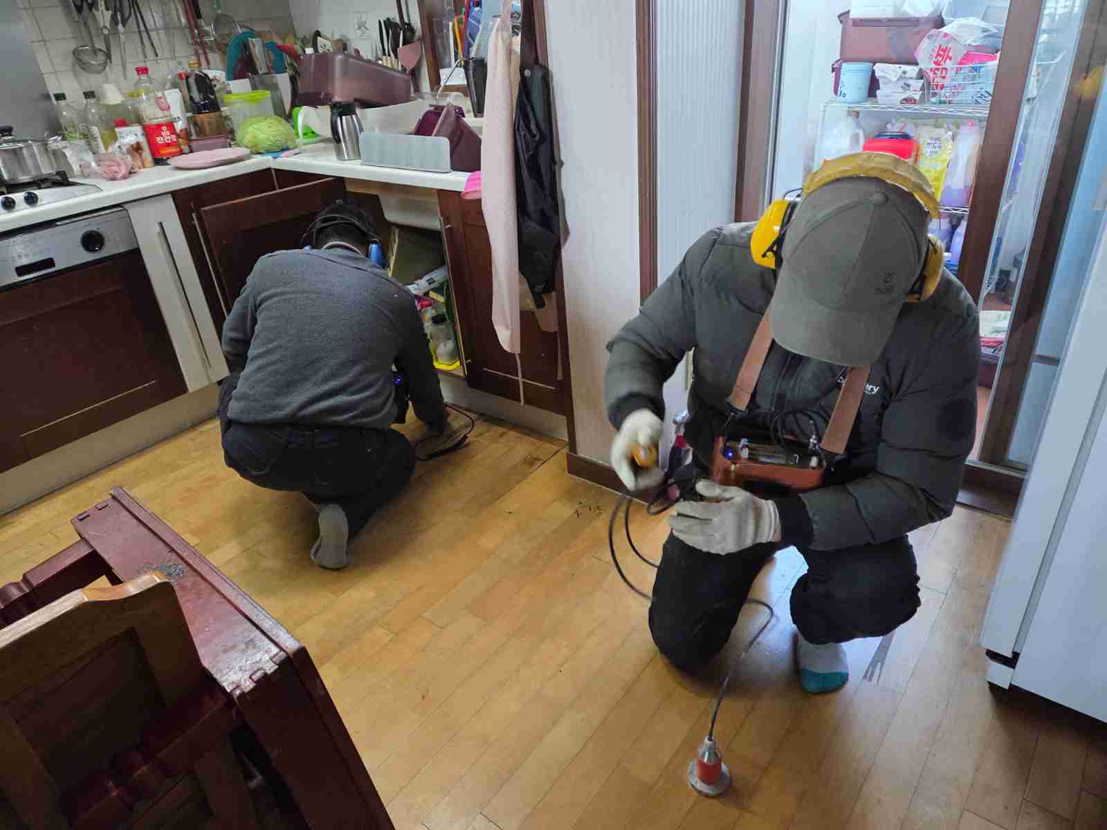 기흥구 동백역월드메르디앙 싱크대 급수 차단 및 배관 연결 분리 작업