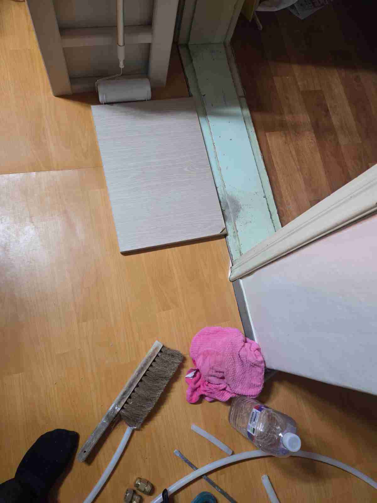 처인구 모현읍 빌라 난방배관 누수 수리 완료 후 현장 정리